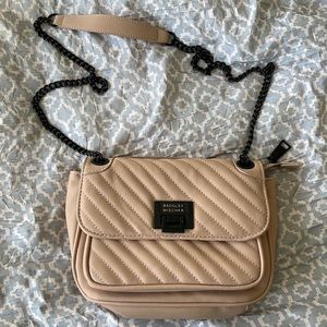 Badgley Mischka pink leather crossbody bag